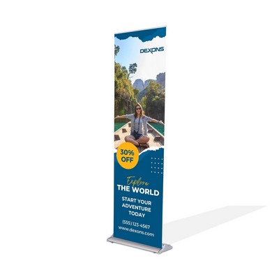 Silverstep 24'' Retractable Banner Stand without Light (24" x 85")