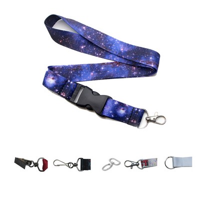 5/8" Dye-Sublimated Lanyard W/ Buckle Release